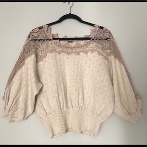 Gorgeous FREE PEOPLE pointelle knit sweater ✌🏼